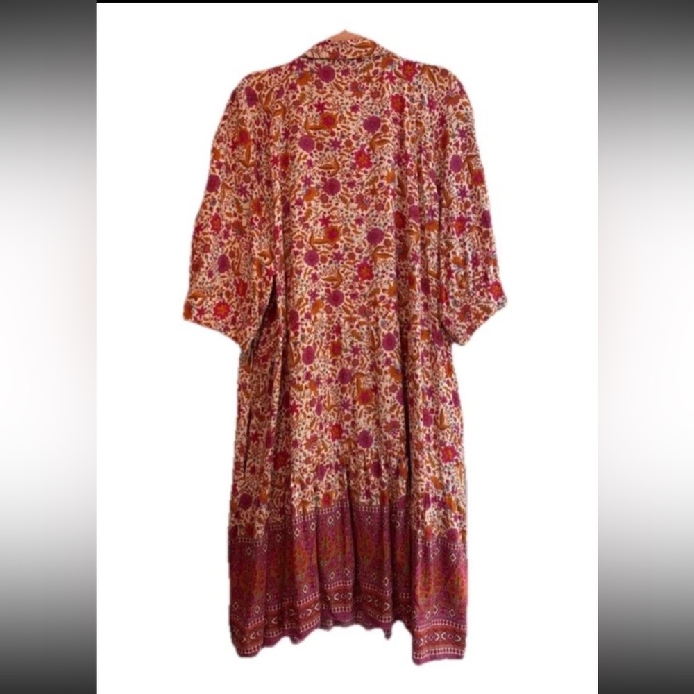 NATURAL LIFE Pink and Red Floral Midi Dress - Picture 3 of 6